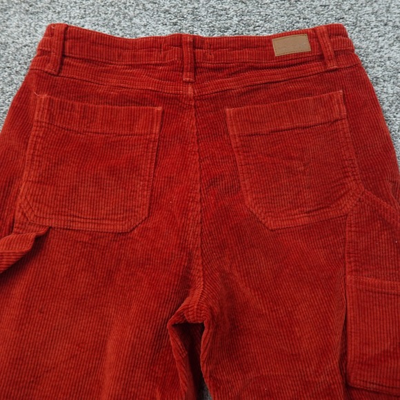 Judy Blue Pants - Judy Blue Pants Womens 29 Red Orange Corduroy Slim Fit Stretch Trouser Carpenter